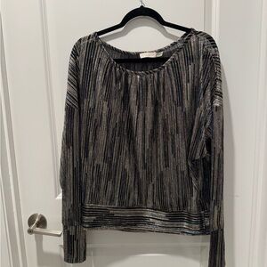 Ramy Brook Metallic Striped Blouse